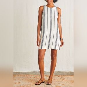 Faherty Carini Dress, Size Small (Striped Sleeveless Dress)